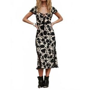 NEW JEN'S PIRATE BOOTY castilla midi dress in cameo winter white